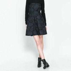 Zara - Jacquard Fit And Flare Bustier Dress